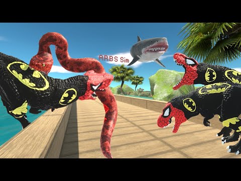 BATMAN T-REX DEATH RUN | Animal Revolt Battle Simulator