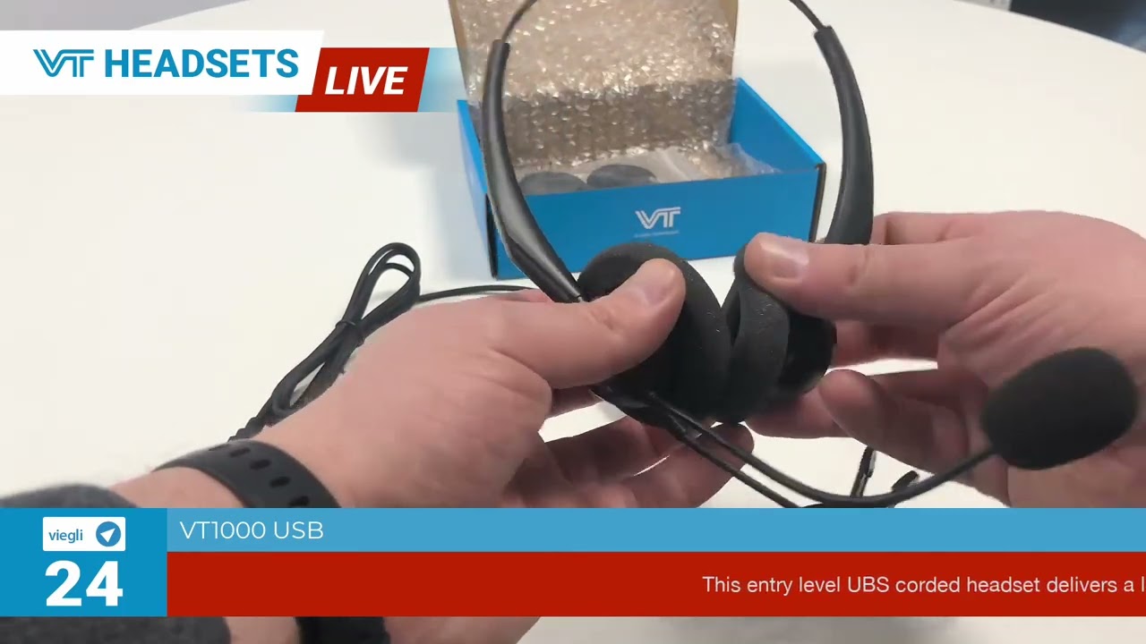 VT UK: VT1000 USB Headset Unboxing