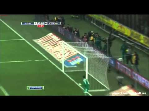 milan - cesena 2-0 (23.01.2011) ibrahimovic goal