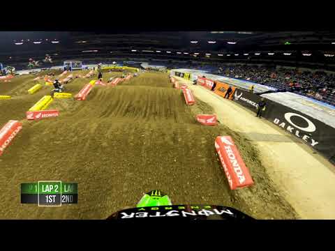 2021年 スーパークロス第4戦インディアナポリス1の450SX Adam Cianciarulo選手のGoPro動画