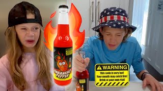 I Tried HABANERO PEPPER SODA!🔥🌶️🥵 Rocket Fizz Soda Flavor