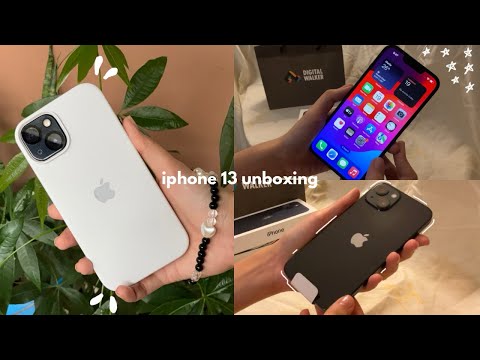 iphone 13 unboxing 2025 (midnight 🖤) + accessories