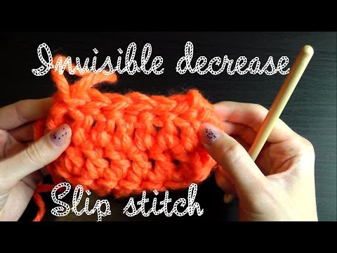 Invisible Decrease Slip Stitch Crochet Basics Lefthanded