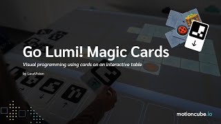 Go Lumi! Coding with Magic Cards on a table with interactive projection