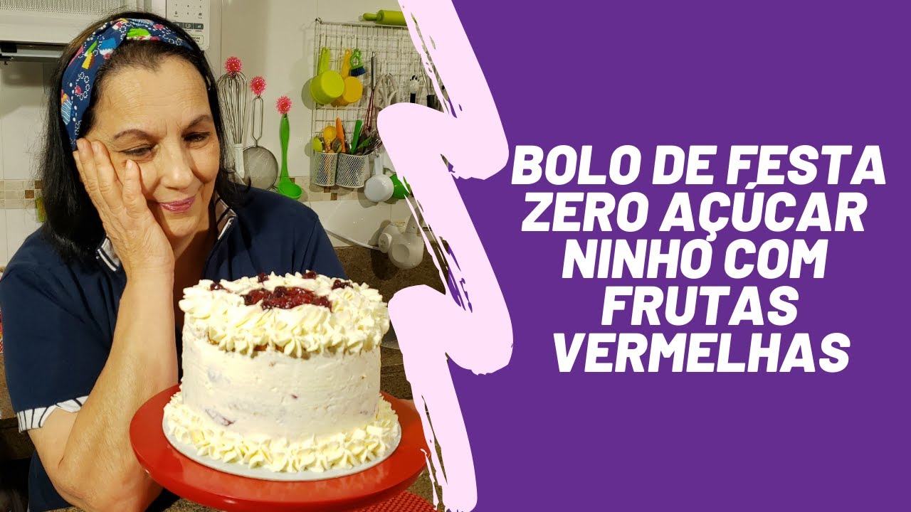 Bolo de Festa - Ninho com Frutas Vermelhas zero açúcar