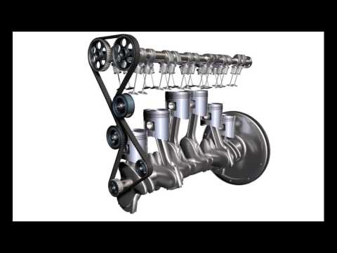 3D engine video - 6 cylinder DOHC