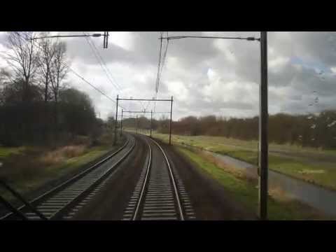 A train driver's view: Hoorn Kersenboogerd - Hoofddorp Midden, SLT, 03-Feb-2015.