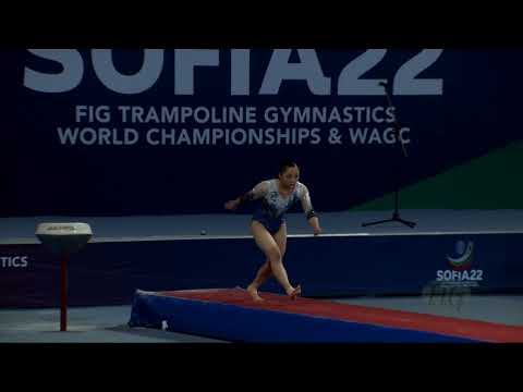 WATANABE Kotomi (JPN) W - 2022 Trampoline Worlds, Sofia (BUL) - Q Tumbling Exercise 1