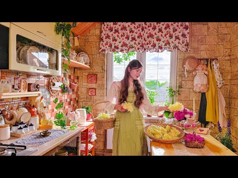 The Art of Finding Joy in Simple Things. Slow Living in the Countryside | Harvesting Herbs & Sewing