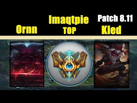 Imaqtpie | ORNN vs KLED | ORNN TOP | Challenger Gameplay | Patch 8.11
