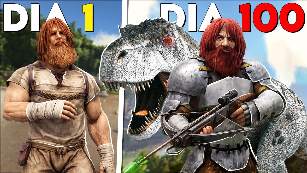 Sobrevivendo 100 dias no ARK Survival Evolved - Modo Hardcore!