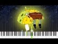 Spongebob Floating Meme - (Kanye West Wolves) - EASY PIANO TUTORIAL