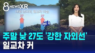 [날씨/XR] 주말 낮 27도 '강한 자외선'..일교차 커 / SBS 8뉴스