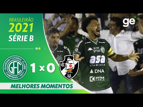 Gols e lances de Guarani x Vasco da Gama