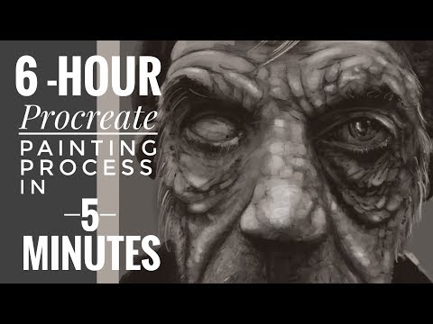 Painting With One Colour - A Lee Jeffries Inspired Procreate Painting Timelapse by Deadwriter