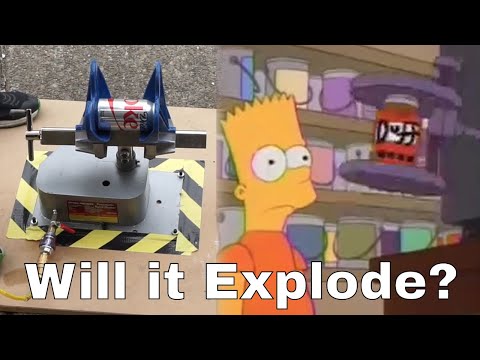 Bart Simpson Shaking Soda In a Paint Shaker Challenge