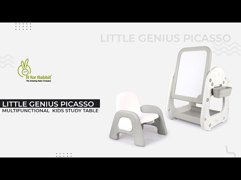 R for Rabbit Little Genius Picasso – Multifunctional Kids Study Table Chair Set Installation Video