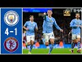 Manchester City vs Aston Villa 4:1 Extended Highlights🔵⚪