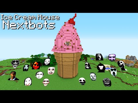 SURVIVAL ICE CREAM HOUSE WITH 999 NEXTBOTS in Minecraft - Gameplay - Coffin Meme