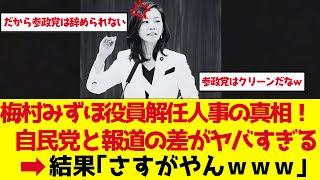 【参政党】梅村みずほ人事の真相！自民党と報道の差がヤバすぎる【ゆっくり解説】