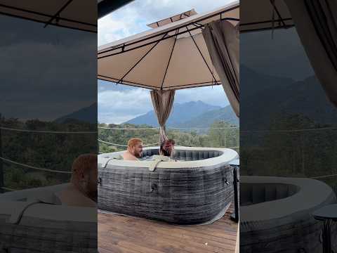 Nossa manhã em uma cabana com vista para a Represa Capivari 🌿☁️