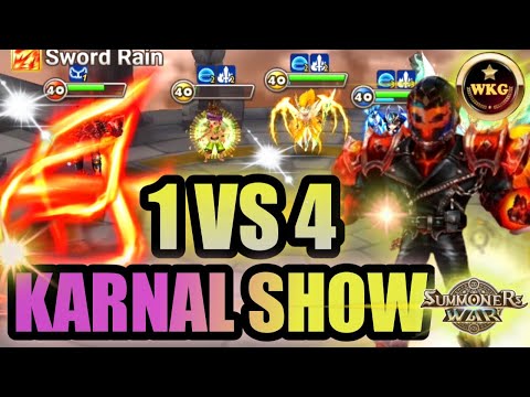 G2 PLAYER CAN SOLO 1 VS 4 WITH KARNAL (FIRE BISON) - Summoners War