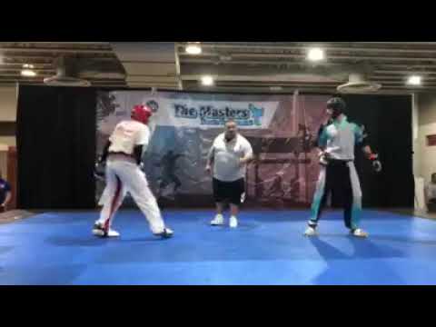 Leo Valdivia vs Kristhian Rivas - Point Fighting - The Masters Sport Karate Tournament