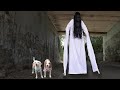 Dogs vs Giant Ring Girl Prank! Funny Dogs Maymo & Indie vs Tallest Sadako Prank Ever!