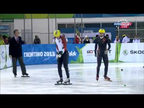 KNOCH, EREN, COMPAGNONI  500m Preliminaries 8 26th Winter Universiade, Trentino, 2013 Men's