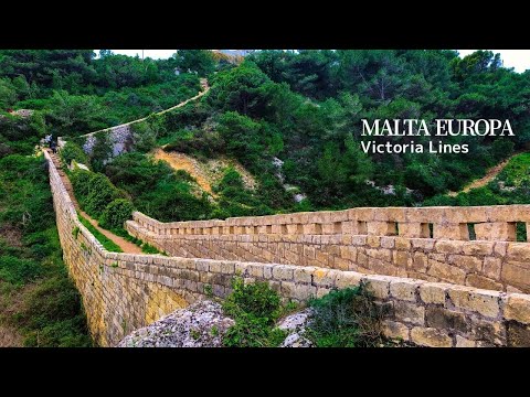 🇲🇹 Victoria Lines - Like the Great Wall of China in Malta | Walking Tour 4K