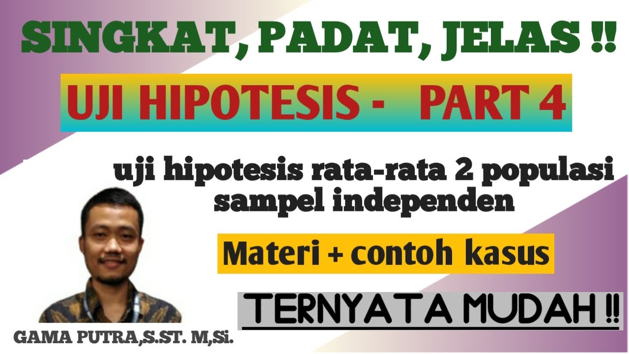 uji hipotesis rata-rata 2 populasi (sampel independen)