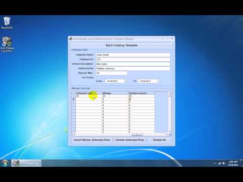 Excel Mileage Log & Reimbursement Template Software
