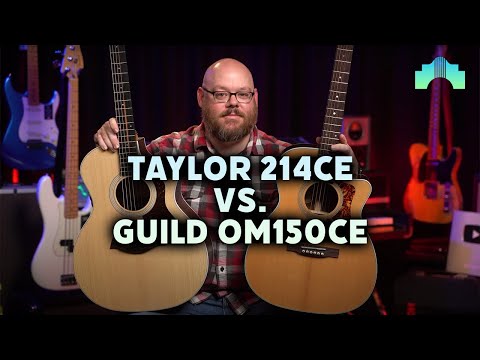 Taylor 214ce vs Guild OM-150ce | Mid-Sized Acoustic Comparison
