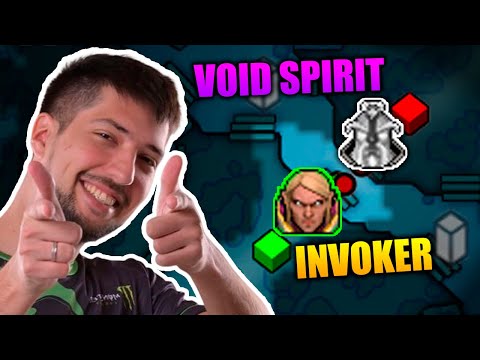 W33 Invoker shows how to play and counter Void Spirit MID