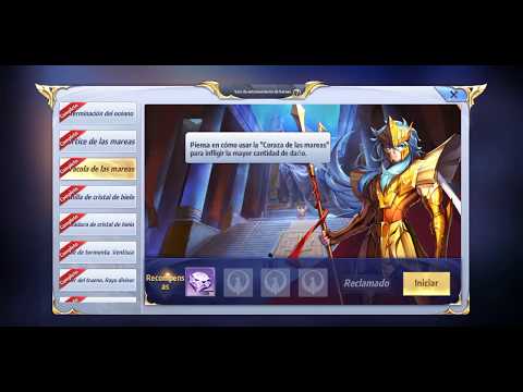 Saint seiya awakening entrenamiento de Poseidon caracola de las mareas