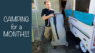 CAMPING for a MONTH... How to pack the popup camper? - Family Summer Road Trip 2021