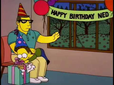 Younger Ned Flanders being spanked