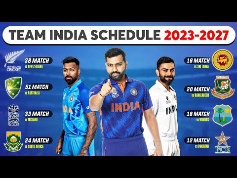Team India Schedule 2022 To 2027 | Team India Full Schedule 2022 | Team India Schedule 2023 to 2027