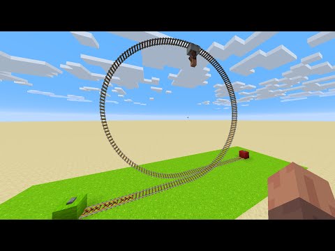 circle roller coaster in Minecraft