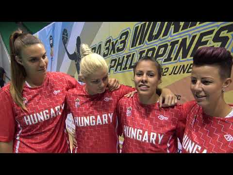 A 3X3-as női válogatott meccs előtti bejelentkezése Manilából, a Philippine Arenából