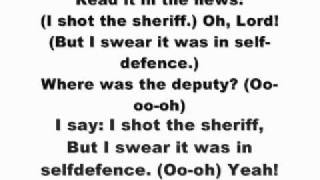 Bob marley - i shot the sheriff  with Lyrics on screen