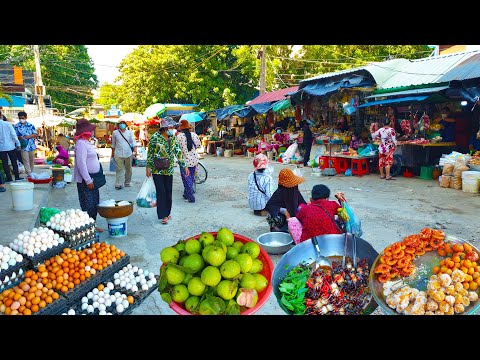 Everyday Life @Cambodian Market  - Plenty Of Fresh Foods For Sales Everyday@ Kandal Market