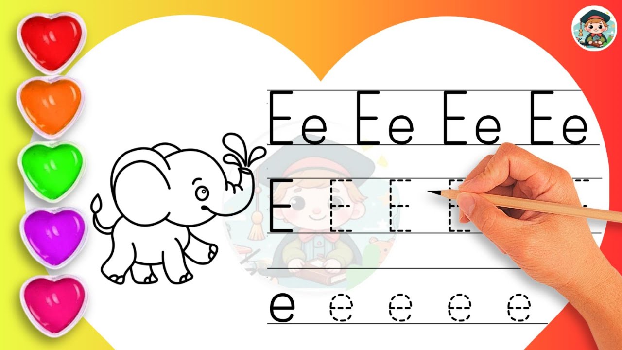 Letter-E Tracing 🐘 - Learn How to Trace the Letter-Ee Fun for Kids & Toddlers!
