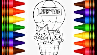 Lankybox Coloring Page for kids | Boys and Girls Activity learning