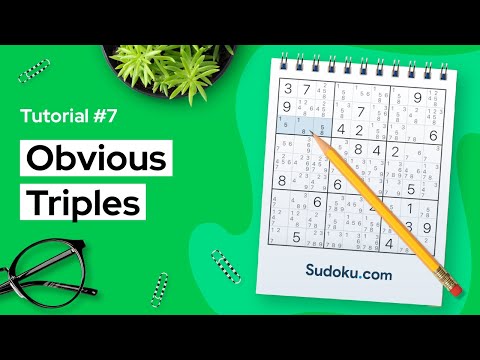 Obvious triples - a Sudoku technique for beginners