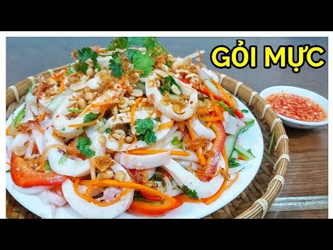 Bí Quyết làm GỎI MỰC RAU CỦ CHUA NGỌT Vị mới lạ miệng bổ dưỡng ăn là nghiền || ÂTTG