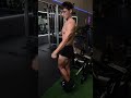 teen bodybuilder practicing side poses