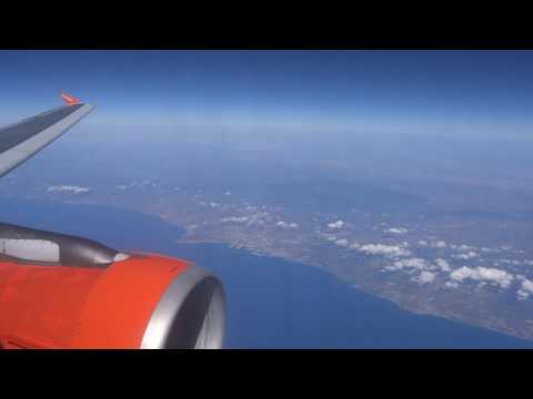 Easyjet A319 Malaga (AGP) to Milan (MXP) | EZY2734 | Full Flight HD
