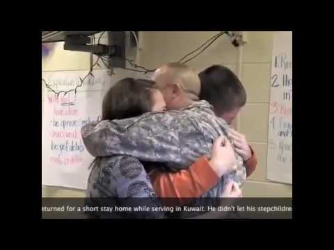US  Soldier Surprises His Daughter at High School Pep Rally