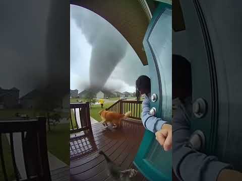 Race Against the Storm: Tornado Hits Neighborhood#tornado #storm #weather #nature #scary #shocking
